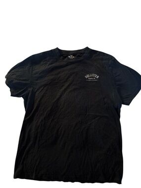 Hollister Black Short Sleeve Crew with White Chest Logo